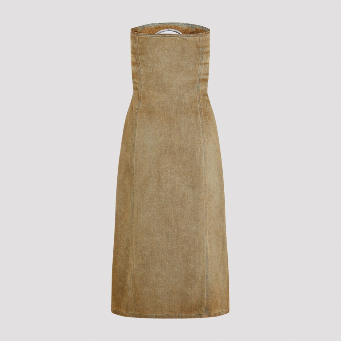 Diesel Strapless Midi Dress With Unique Cutout Detail And Elegant Silhouette