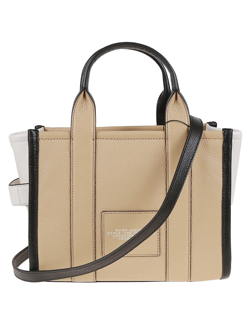 Marc Jacobs Two-Tone Leather Tote With Structured Silhouette