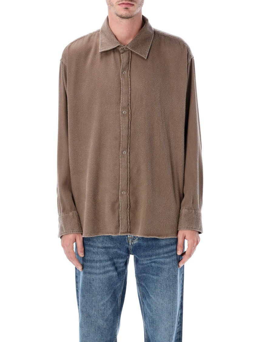 Mfpen Dark Taupe Fuzz Gambler Shirt