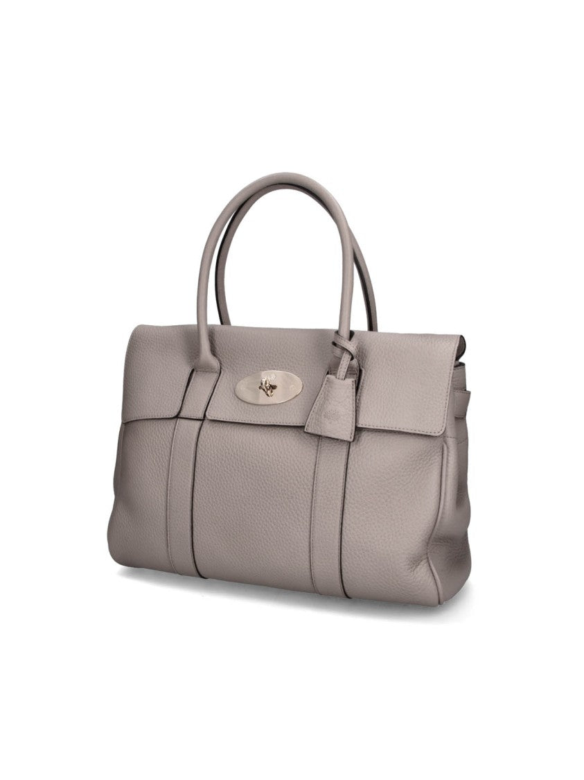 Mulberry Structured Handbag With Metallic Turn-Lock Closure