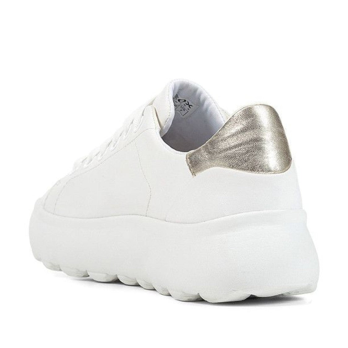 Geox Spherica Sport White Minimalist Leather Sneakers