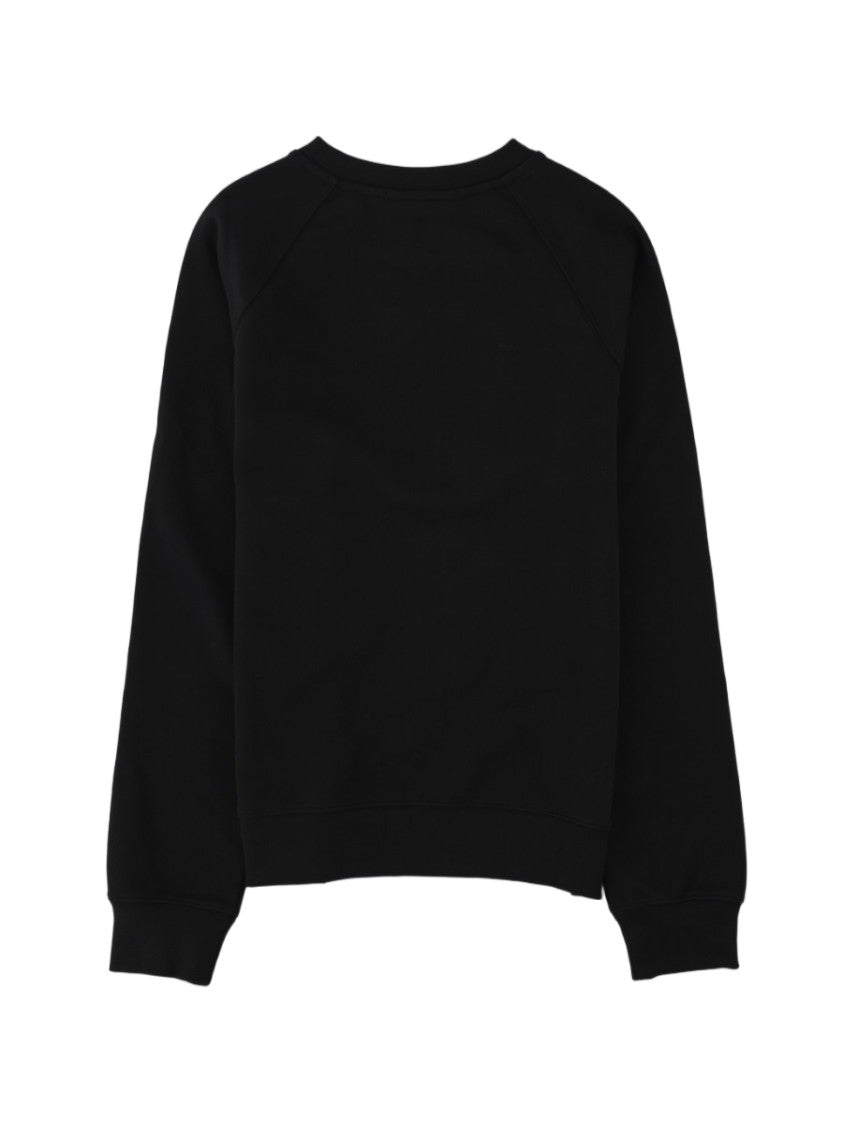 Msgm Black Brushstroke Cotton Sweatshirt