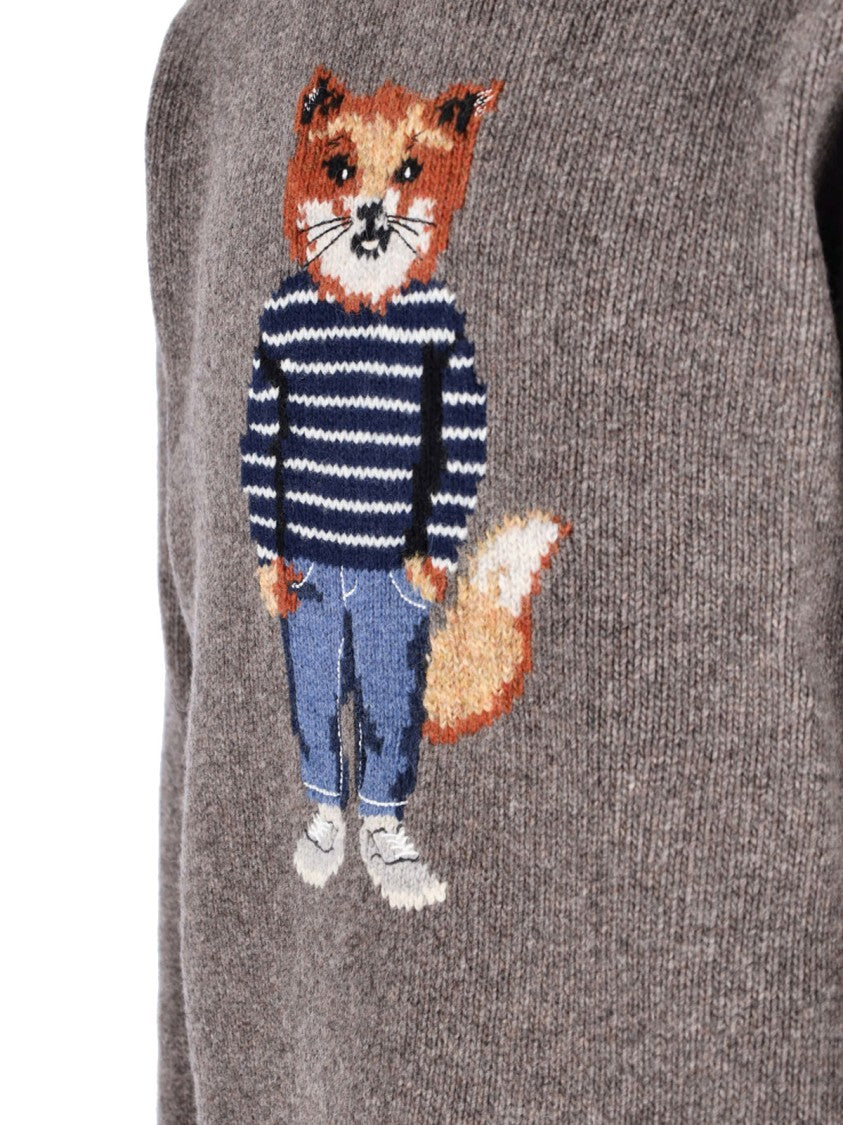 Maison Kitsuné Textured Knit Sweater