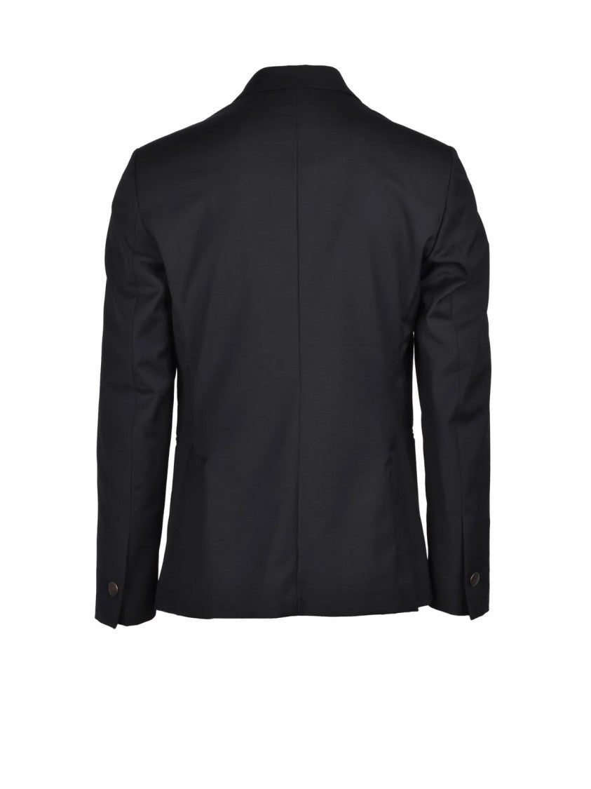Officina Milanese Black Kyoto Stretch Wool-Blend Jacket