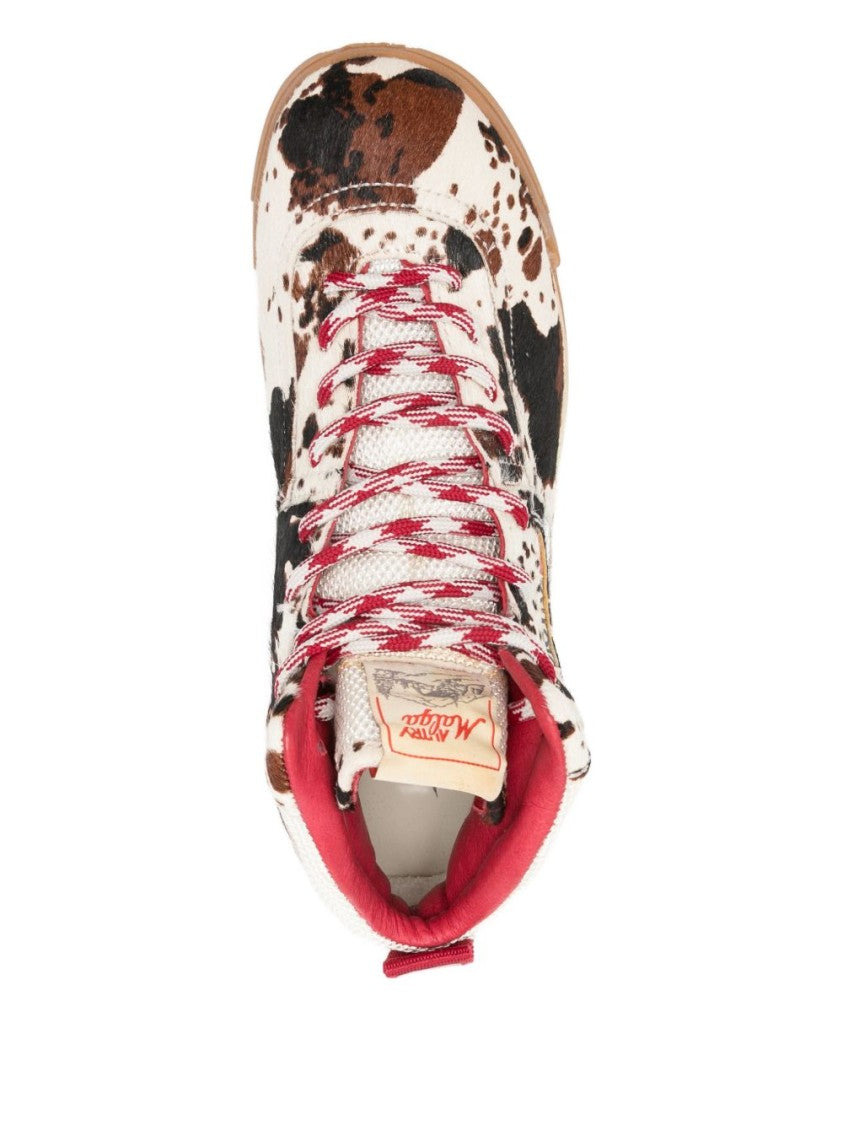 Autry High-Top Sneakers With Distinctive Cowhide Pattern