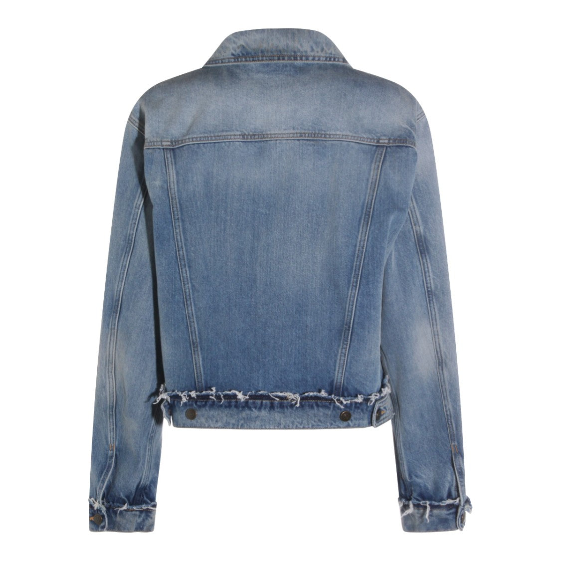 Maison Margiela Light Blue Denim Jacket With Distressed Details
