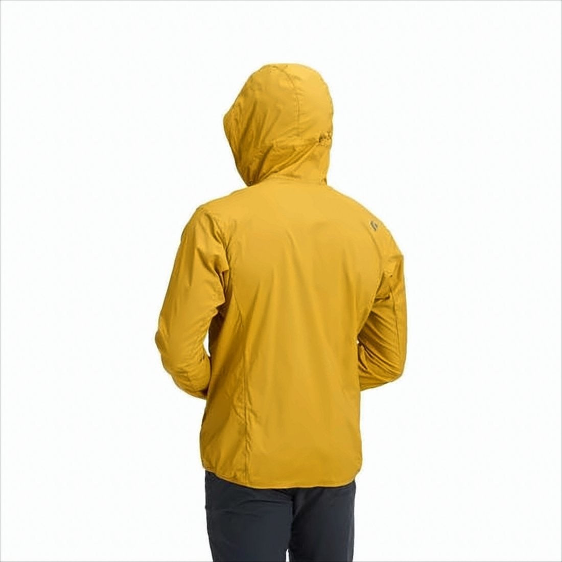 Black Diamond Streamlined Mustard Yellow Jacket With Fitted Hood