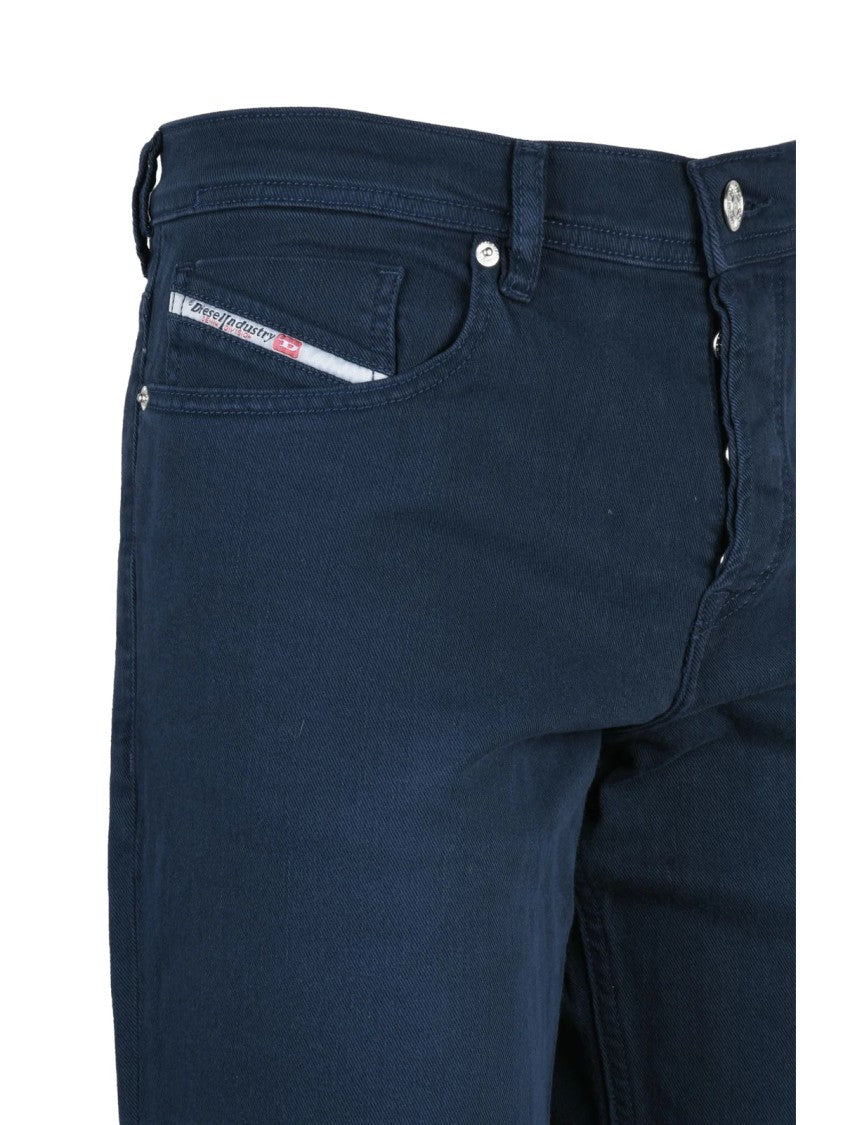 Diesel Midnight Blue Stretch Cotton Tapered Jeans