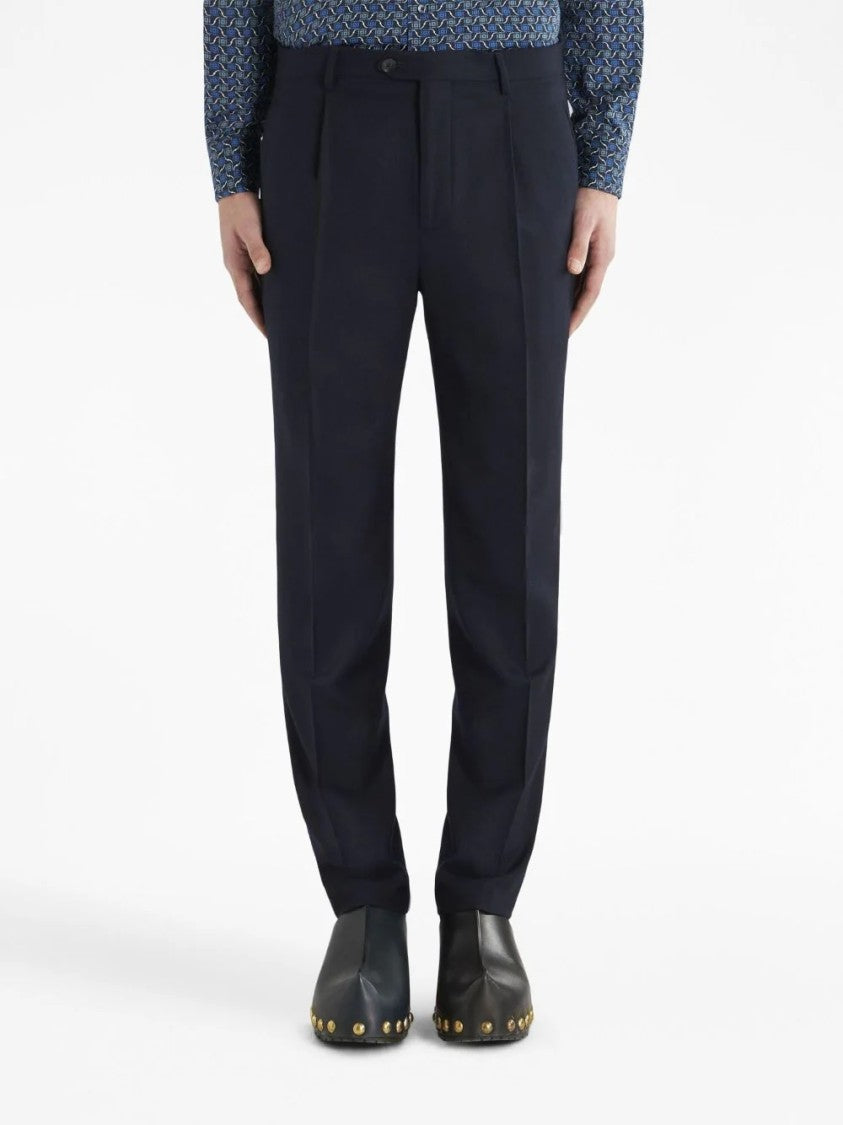 Etro Tailored Black Pleated Trousers