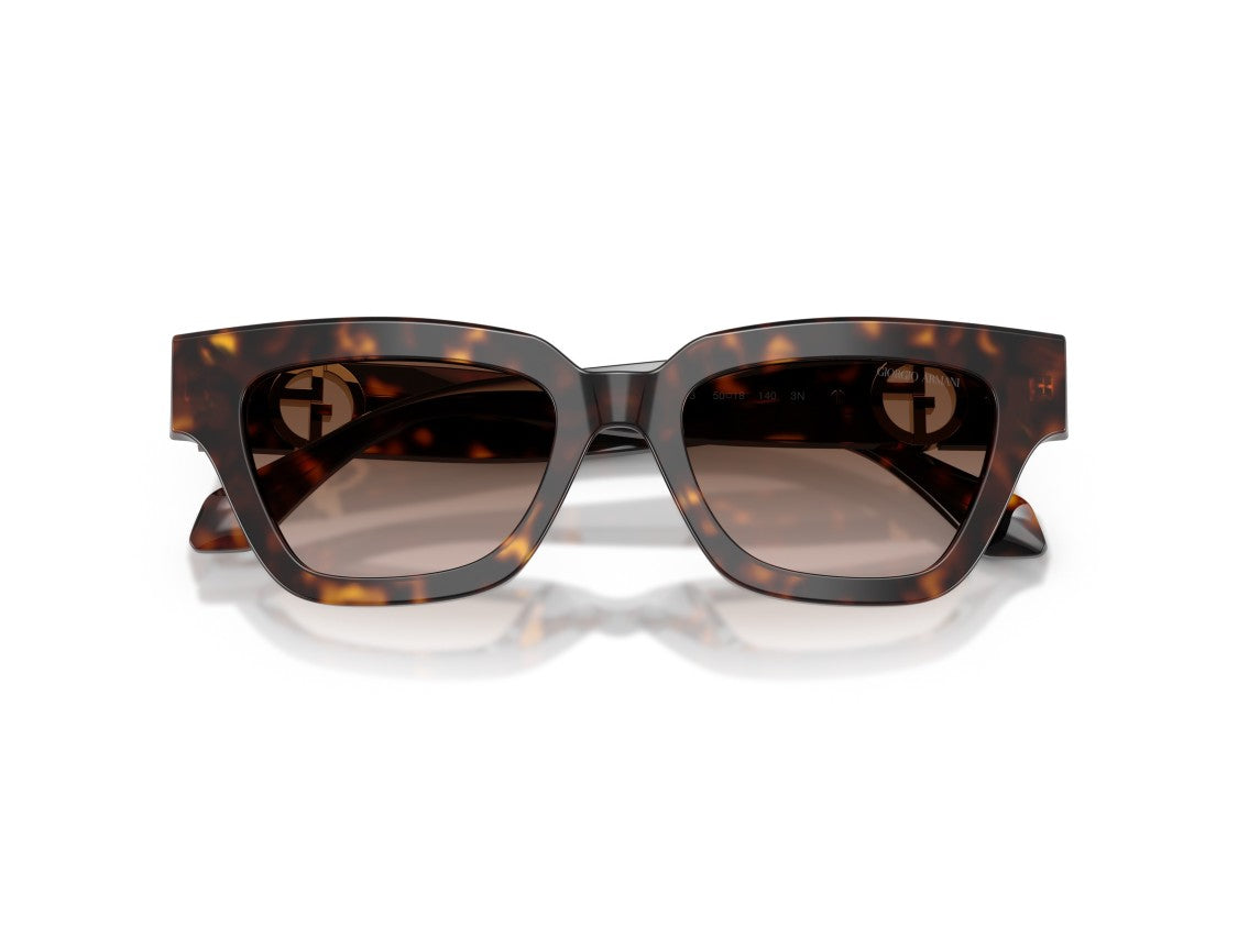 Giorgio Armani Gold 0Ar8246u Tortoiseshell Oversized Square Sunglasses