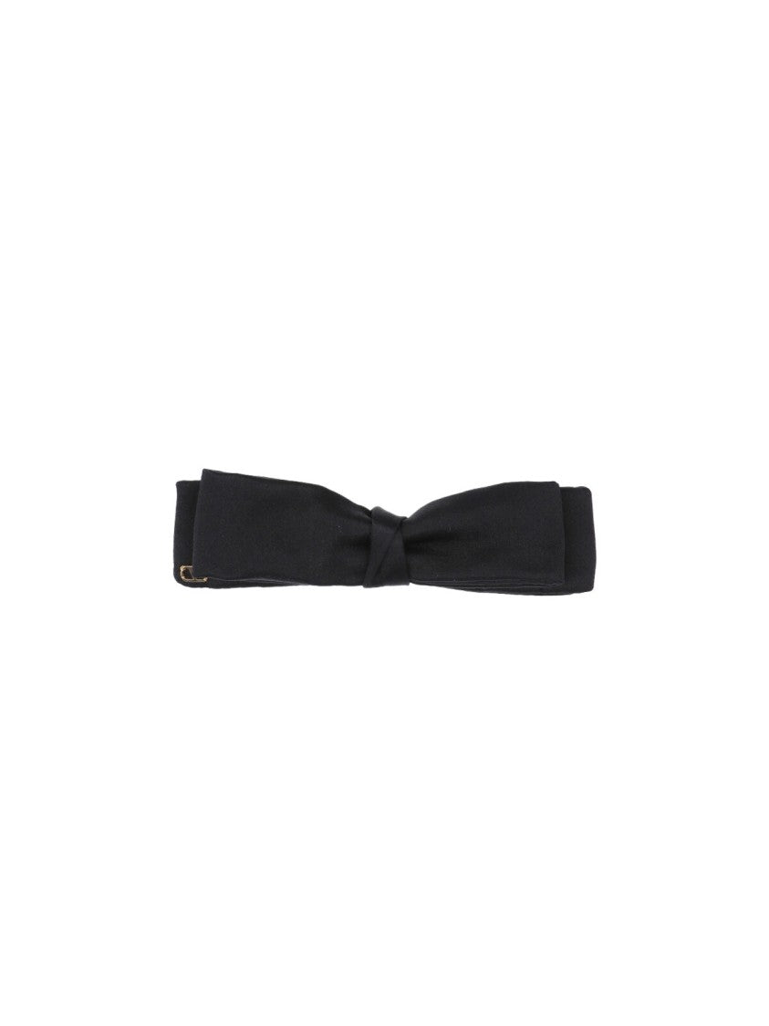 Valentino Garavani Fabric Bow Hair Barrette With Gold-Tone Accents