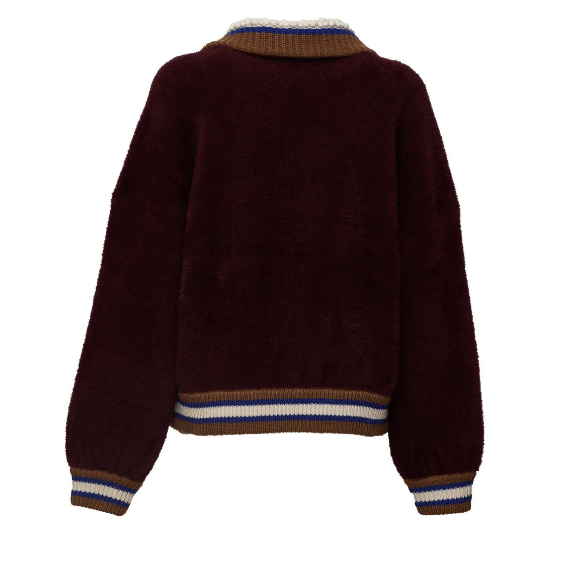 Essentiel Antwerp Kamore Beaded Collar Ribbed Cardigan