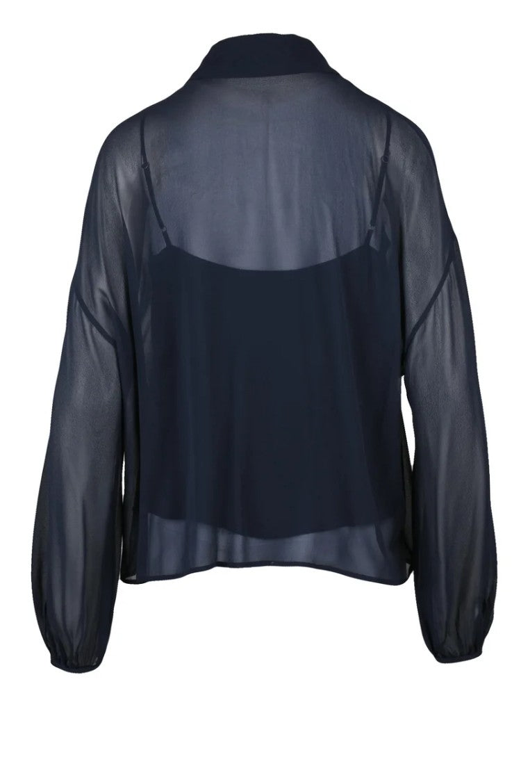 Max Mara Valdai Chiffon Blouse - Blue