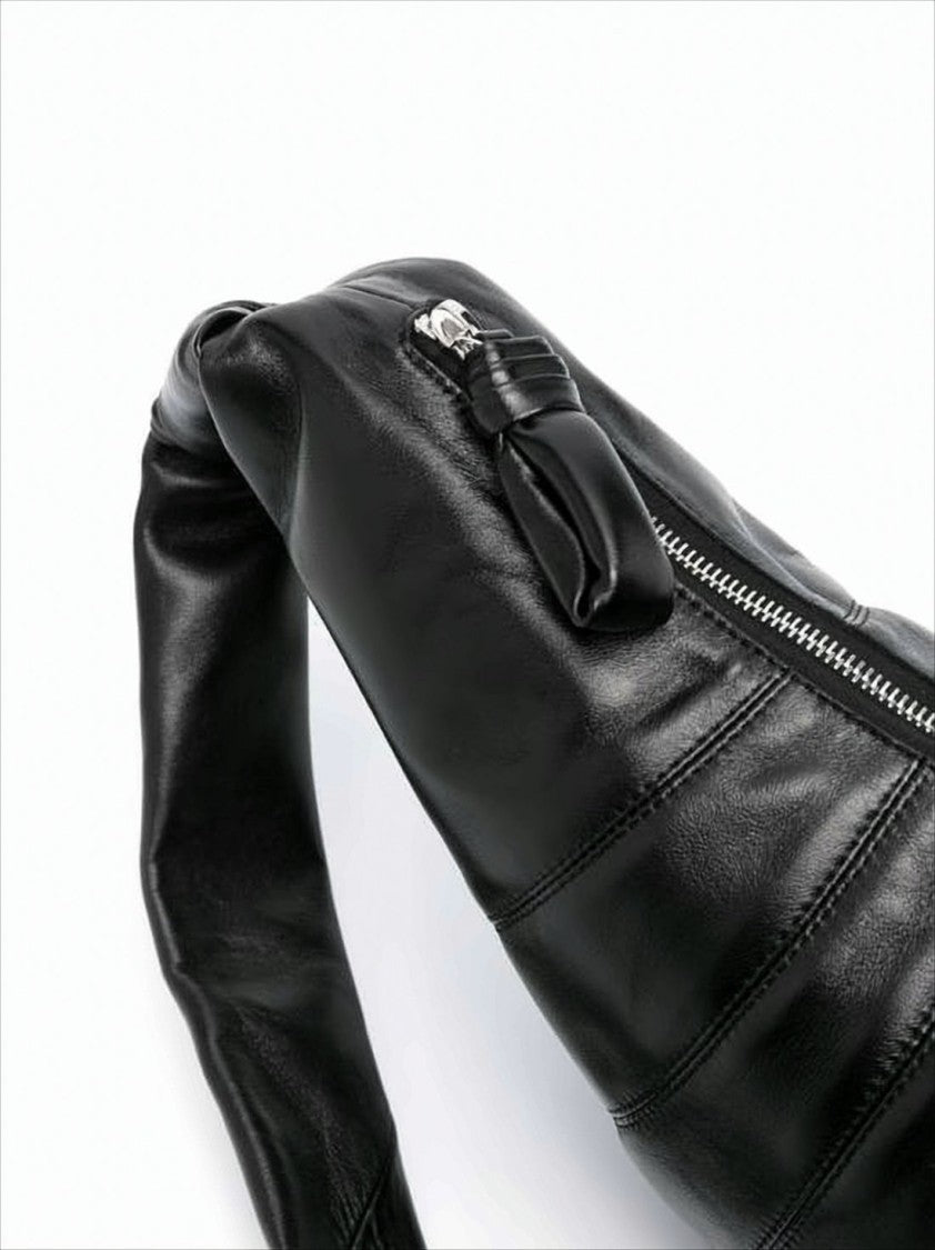 Lemaire Curved Lambskin Leather Belt Bag With Padded Strap