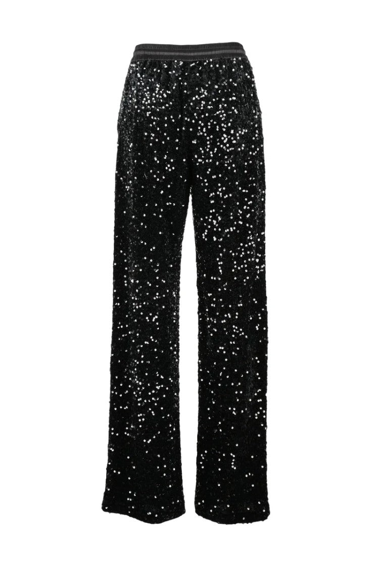 Emporio Armani Sequin Trousers Total - Black