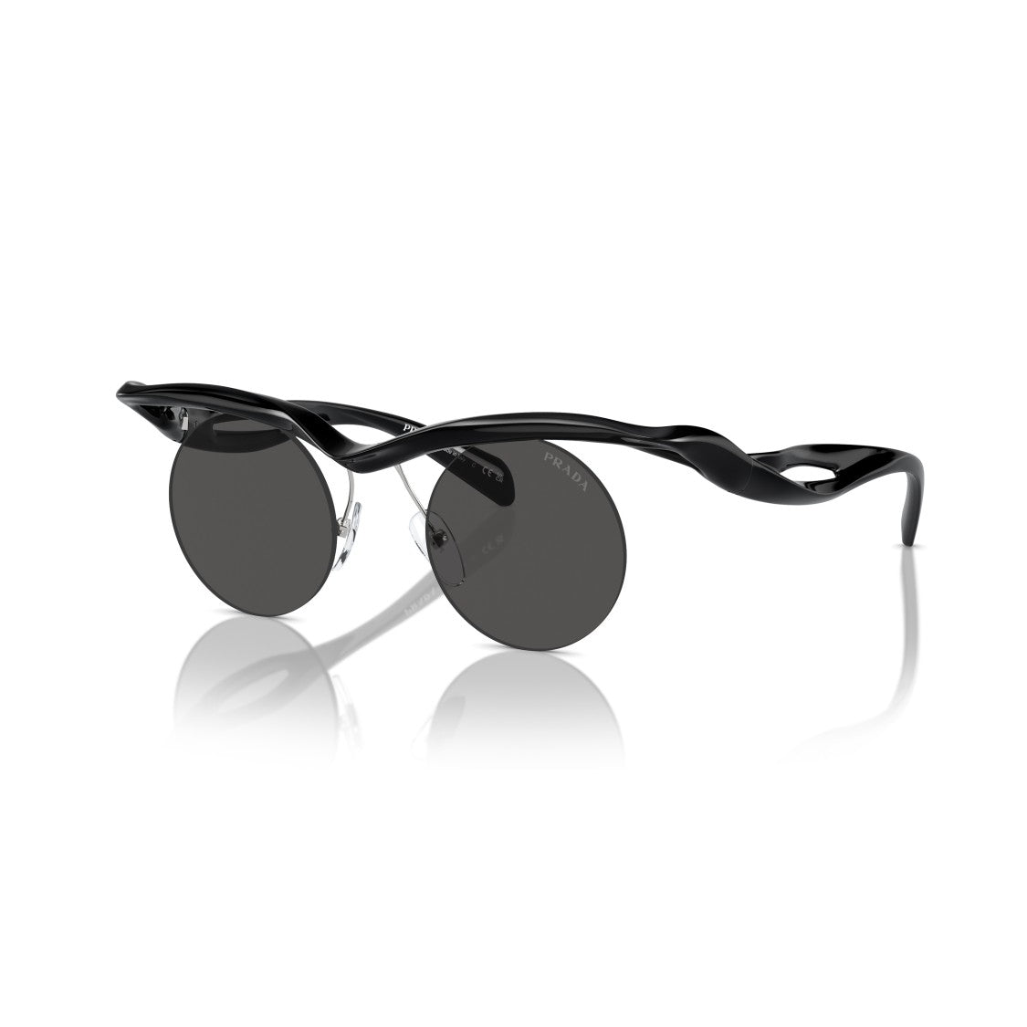 Prada 0Pr A24s Sculptural Black Sunglasses