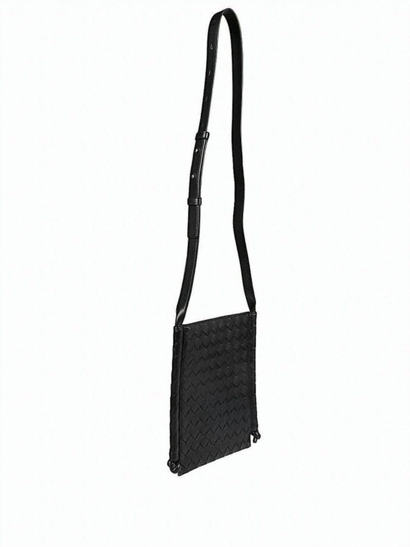 Bottega Veneta Woven Leather Crossbody Bag With Adjustable Strap