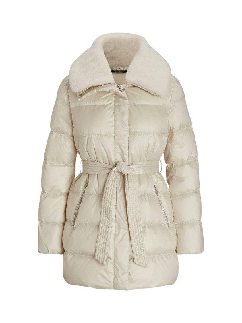 Lauren Ralph Lauren Padded Quilted Jacket With Plush Collar