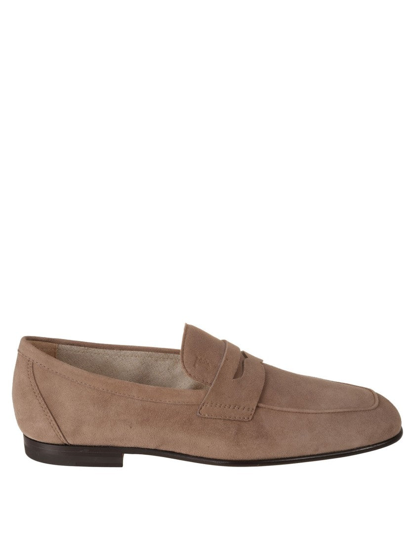 Tod's Suede Slip-On Shoes With Stitched Detail