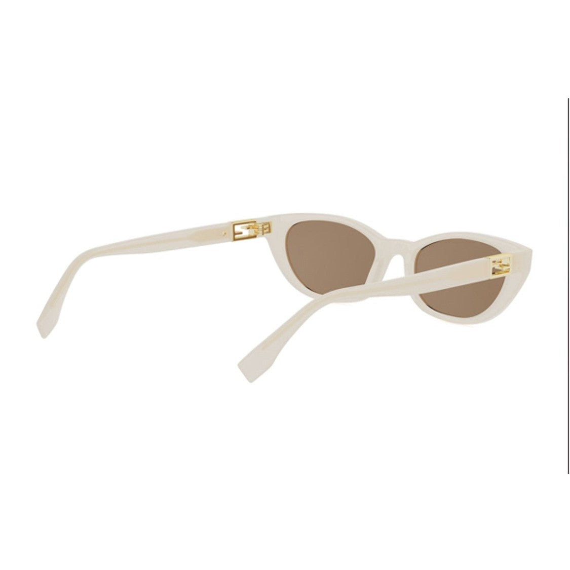 Fendi White Tube Acetate Sunglasses