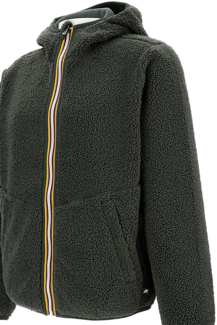 K-Way Reversible Double-Sided Sherpa Jacket With High Collar