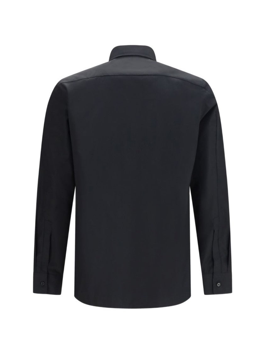 Givenchy Black Long Sleeve Button-Up Pointed Collar Shirt