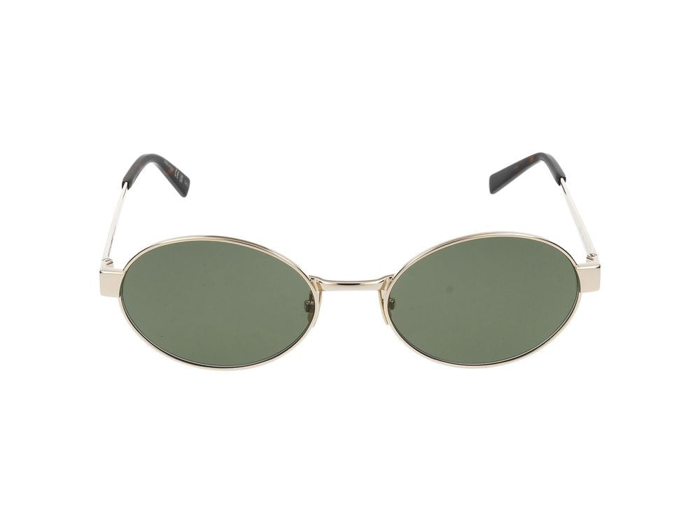 Saint Laurent Gold Round Metal Frame Sunglasses