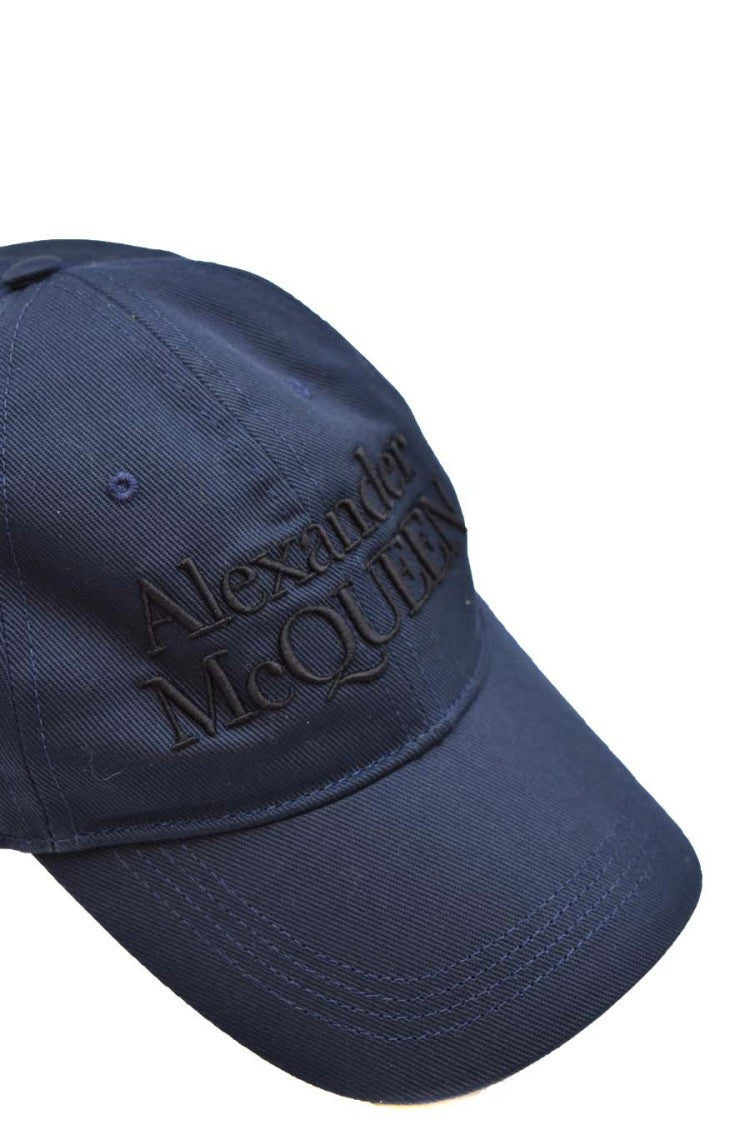 Alexander Mcqueen Blue Logo Hat
