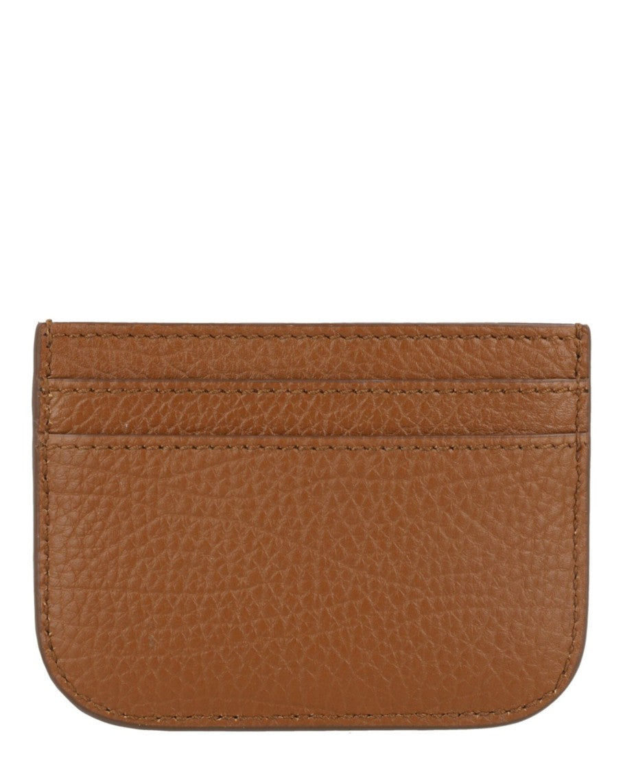 Burberry Rocking Horse Pebbled Calfskin Leather Card Case