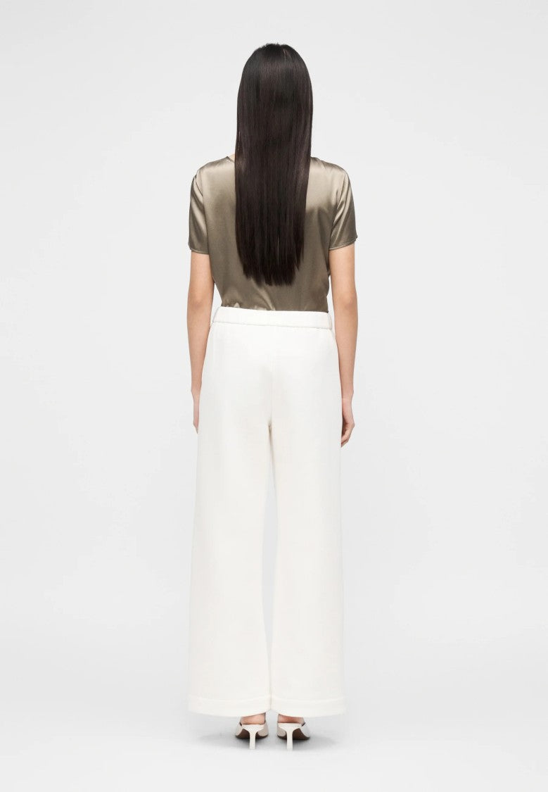 Max Mara White Cotton Blend Casual Trousers