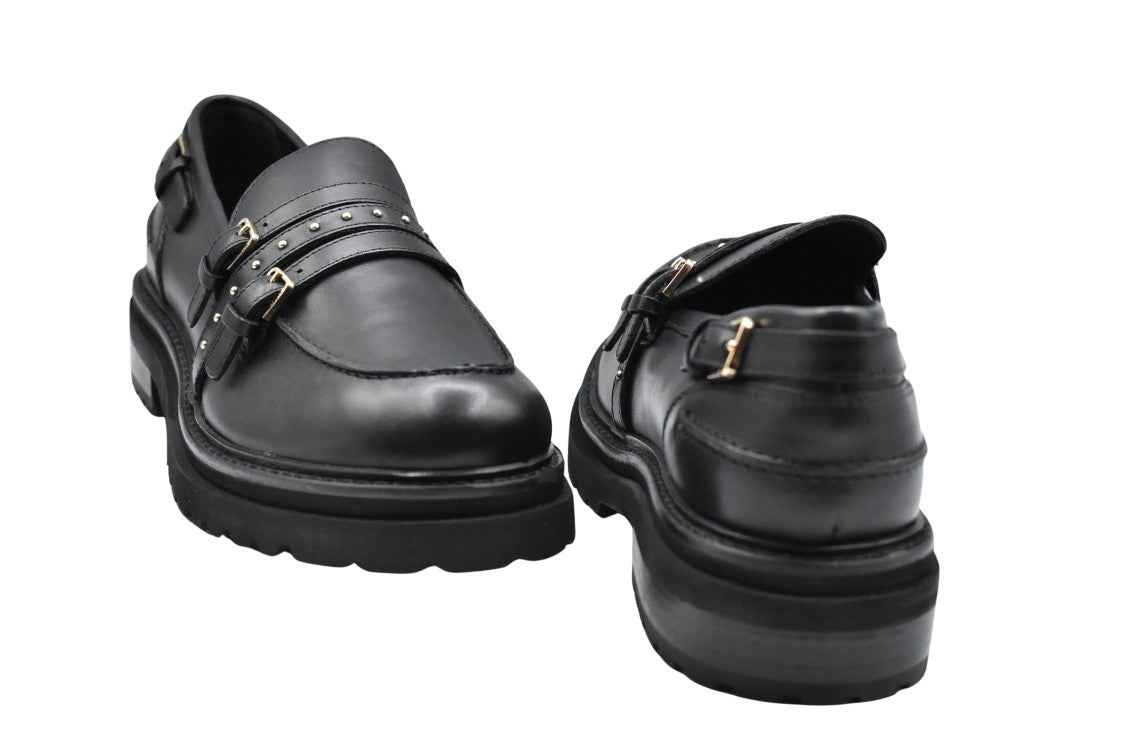 Janet & Janet Platform Flats With Buckle Accents