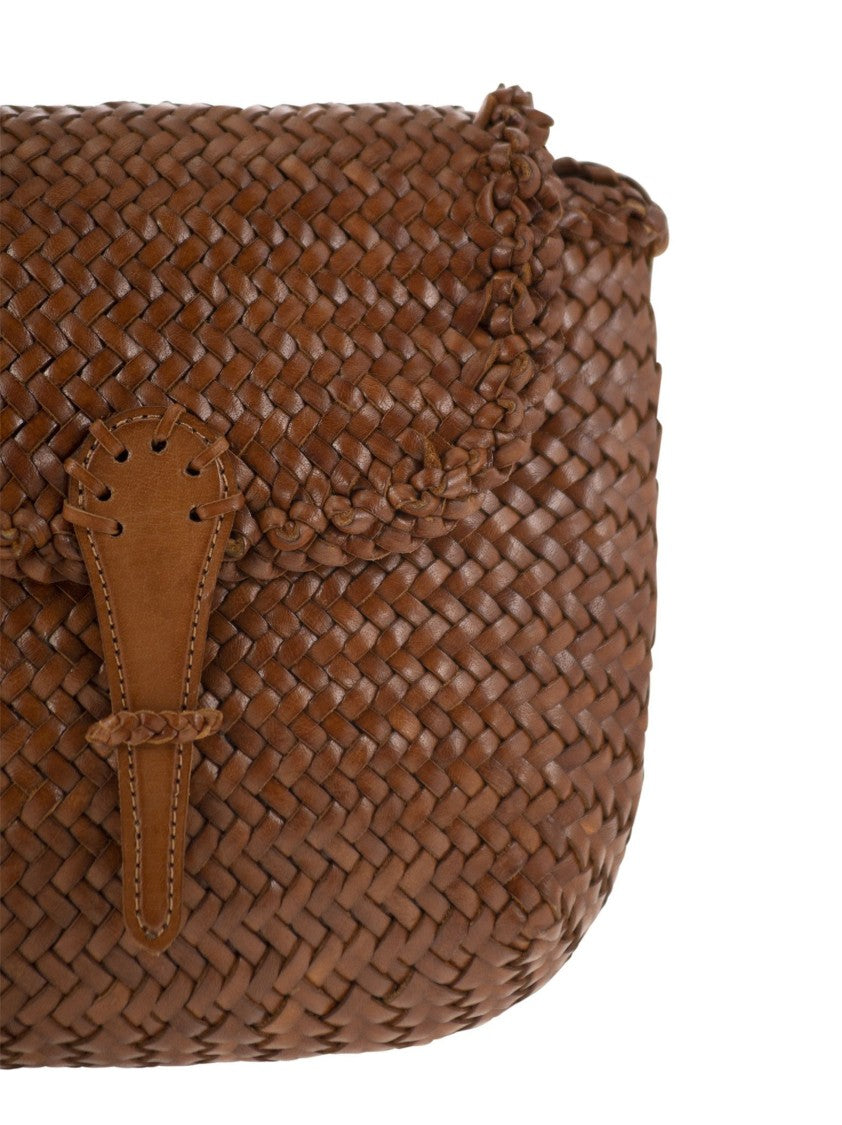 Dragon Mini City Bag - Woven Leather Bag