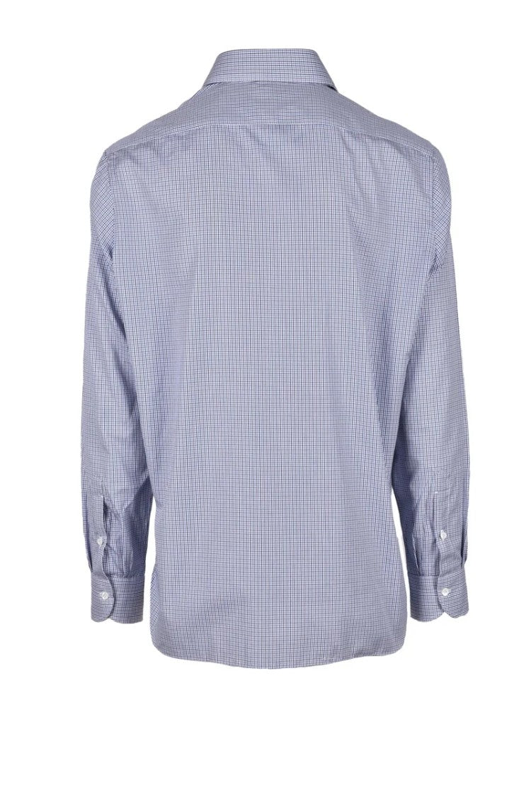 Luigi Borrelli Napoli Cotton Shirt - White/Blue