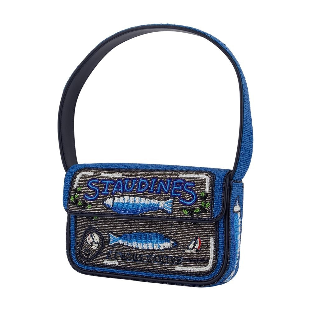 Staud Tommy Beaded Shoulder Bag - Synthetic - Blue