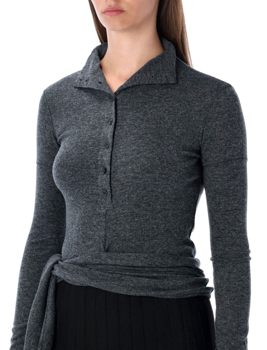 Low Classic Buttoned Wrap Tshirt