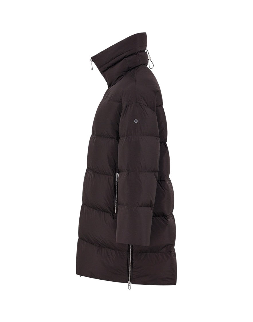 Duno Oversized Long Puffer Jacket With High Stand Collar