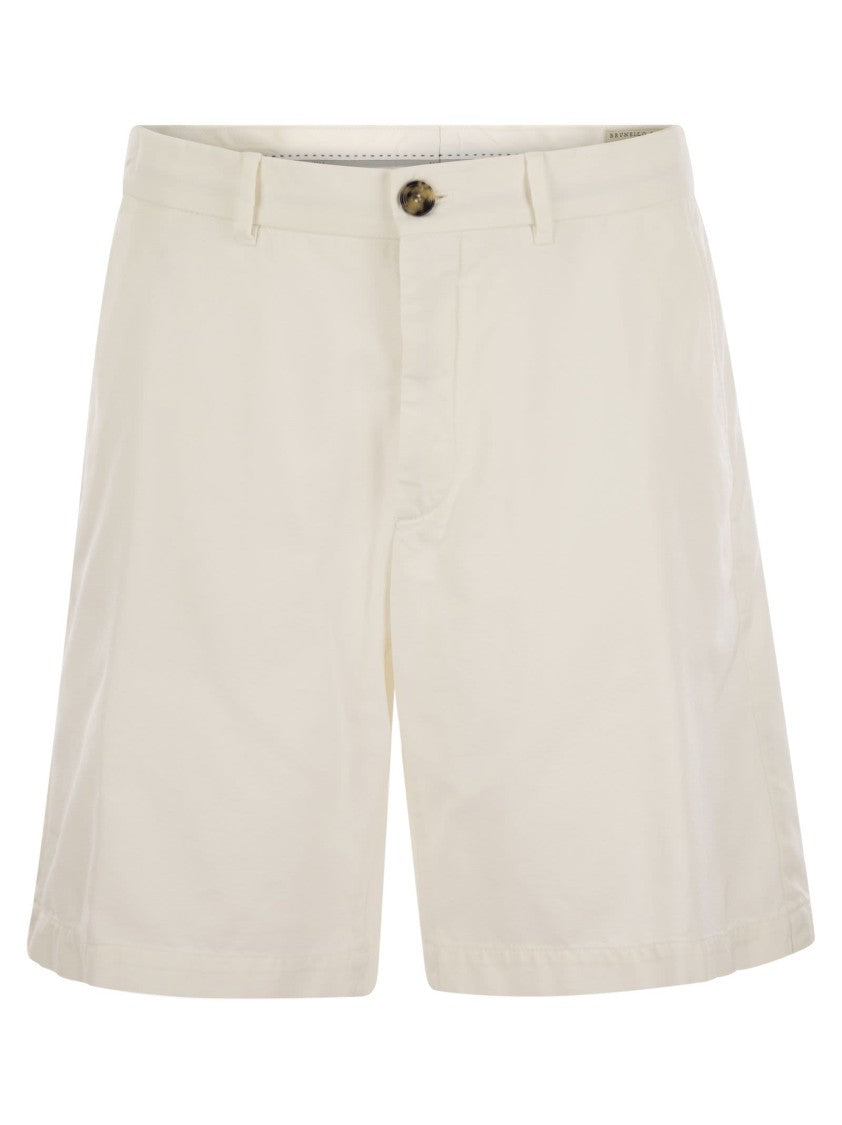 Brunello Cucinelli Cotton Gabardine Bermuda Shorts