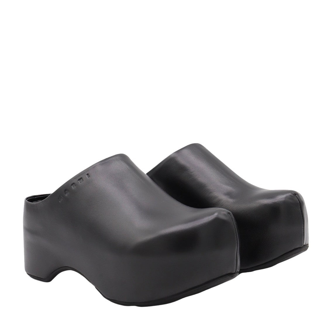 Marni Sculptural Black Sandals With Elevated Platform Sole