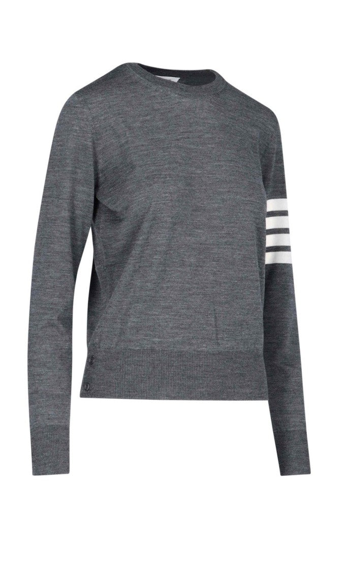 Thom Browne Classic Grey Wool Sweater