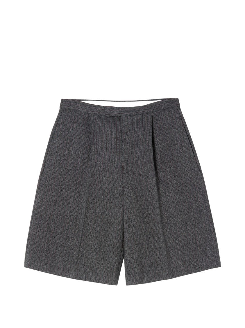 Mm6 By Maison Margiela Striped Tailored Wool-Blend Shorts