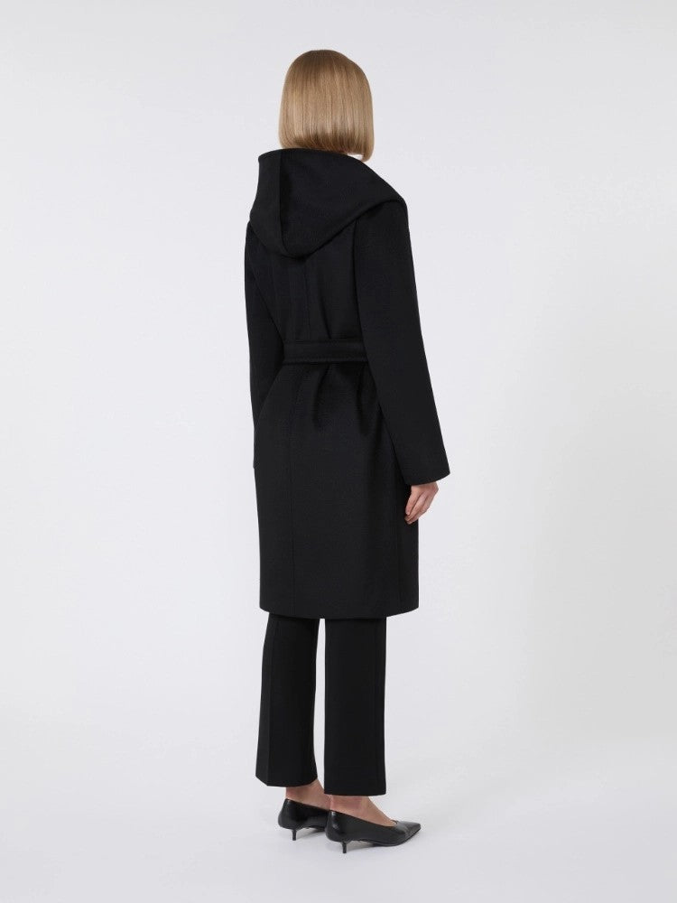 Max Mara Regular-Fit Black Virgin Wool Newmang Coat