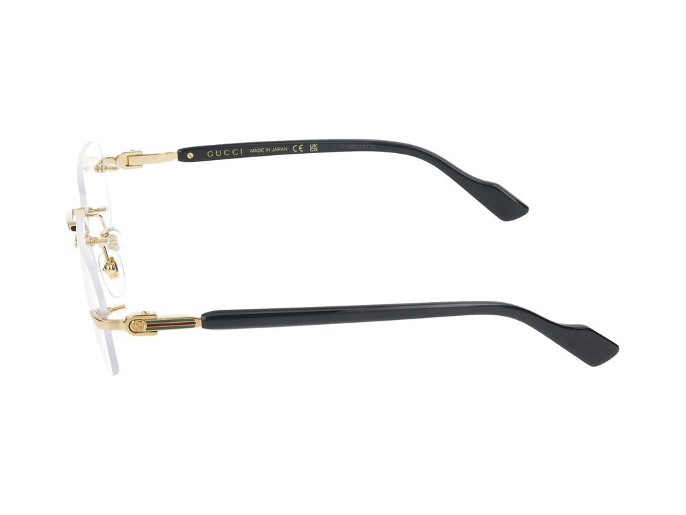 Gucci Eyeglasses Gg1221o 001 Gold Black Transparent 56/16/140