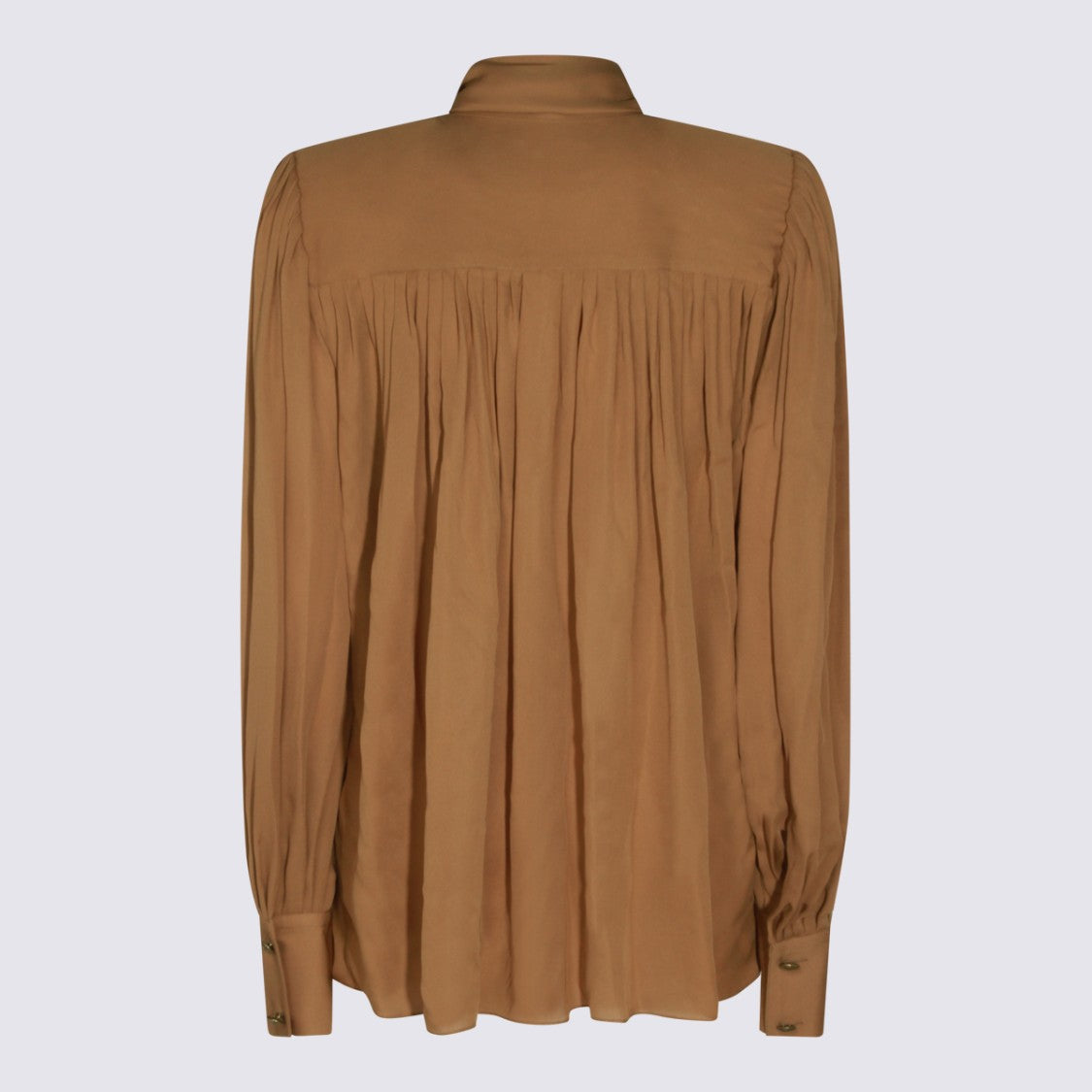 Khaite High Neck Blouse With Bow Tie