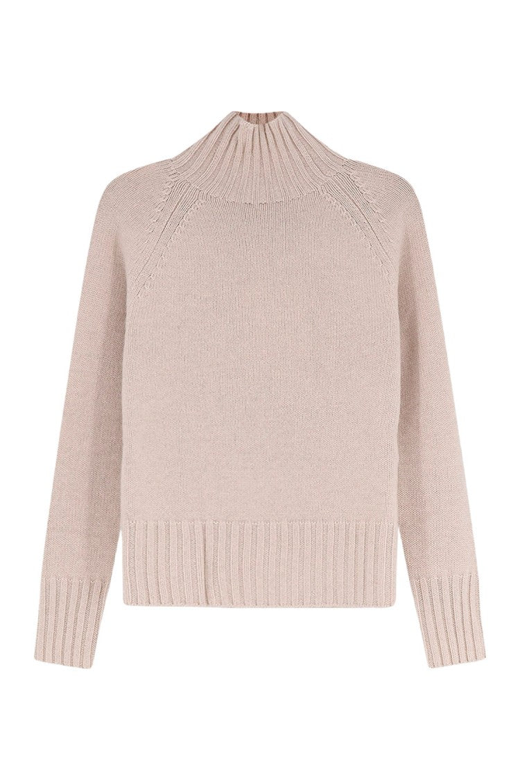 Max Mara Blush Smmmantova Chunky Funnel-Neck Wool-Blend Sweater