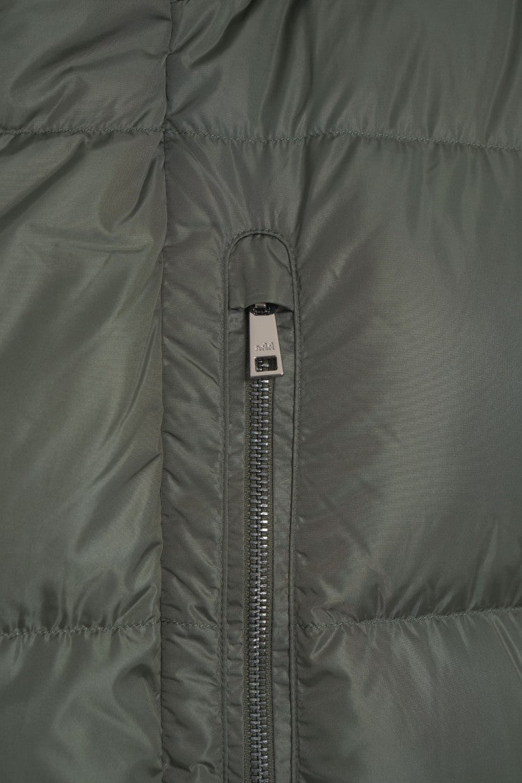 Add Long Quilted Down Jacket With Drawstring Hood