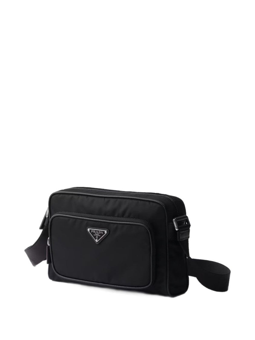 Prada Small Re-Nylon And Saffiano Leather Shoulder Bag