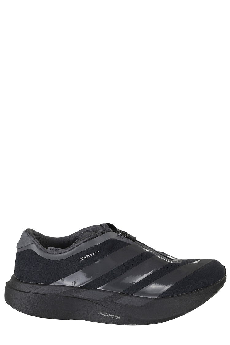 Adidas Originals Black Adizero Logo Back Zip Closure Polyester Sneakers