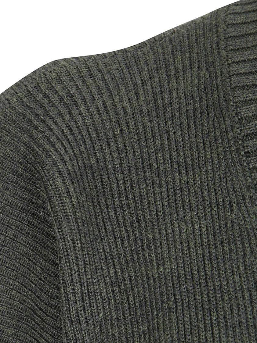 Archiviob V-Neck Sweater With Classic Knit Texture And Ribbed Details