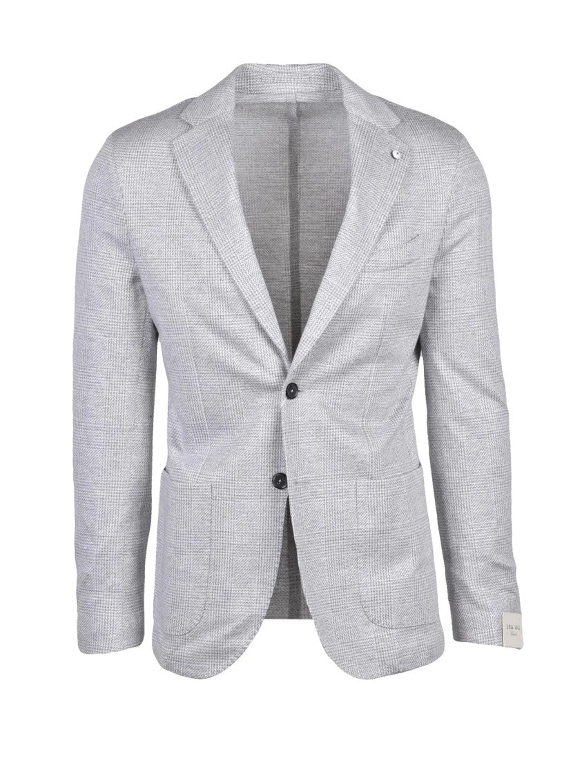 L.B.M. 1911 Rounded Blazer In Breathable Linen-Cotton Blend