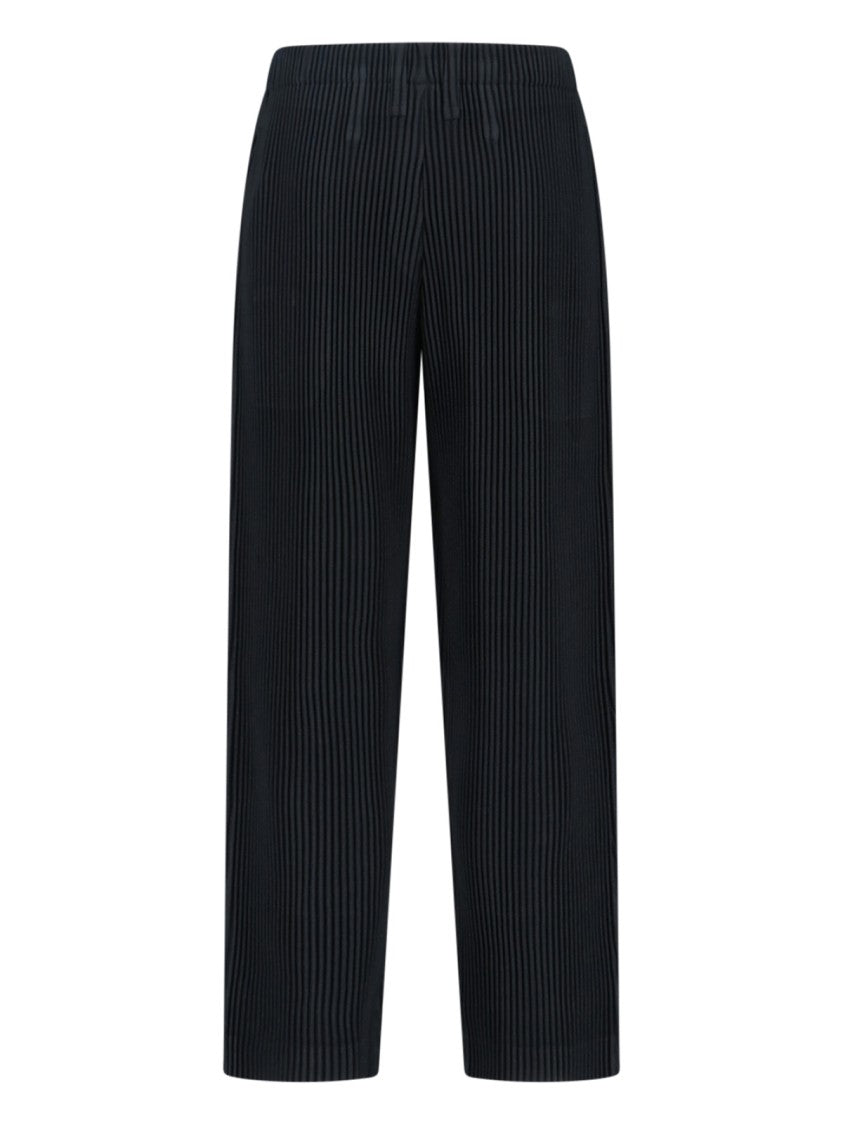 Homme Plissé Issey Miyake Straight-Leg Trousers With Minimalist Design And Clean Silhouette